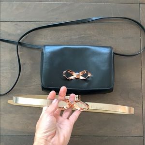 Ted baker matching belt and black shoulder purse